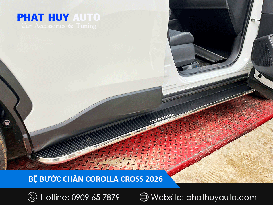 Bệ bước chân Corolla Cross 2026