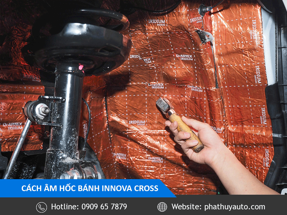 Cách âm hốc bánh Innova Cross