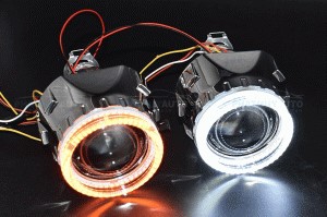Chevrolet Spark độ đèn bi xenon và vòng Angel Eyes