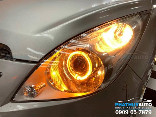 Chevrolet Spark độ đèn bi xenon và vòng Angel Eyes