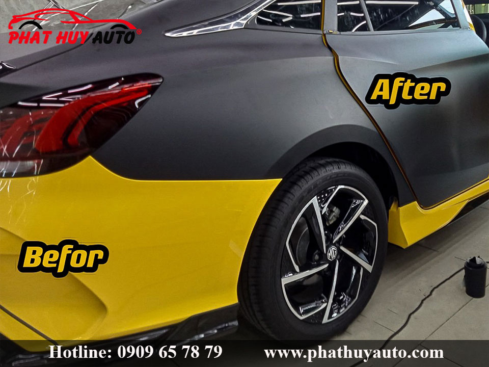 Dán wrap decal đổi màu MG5