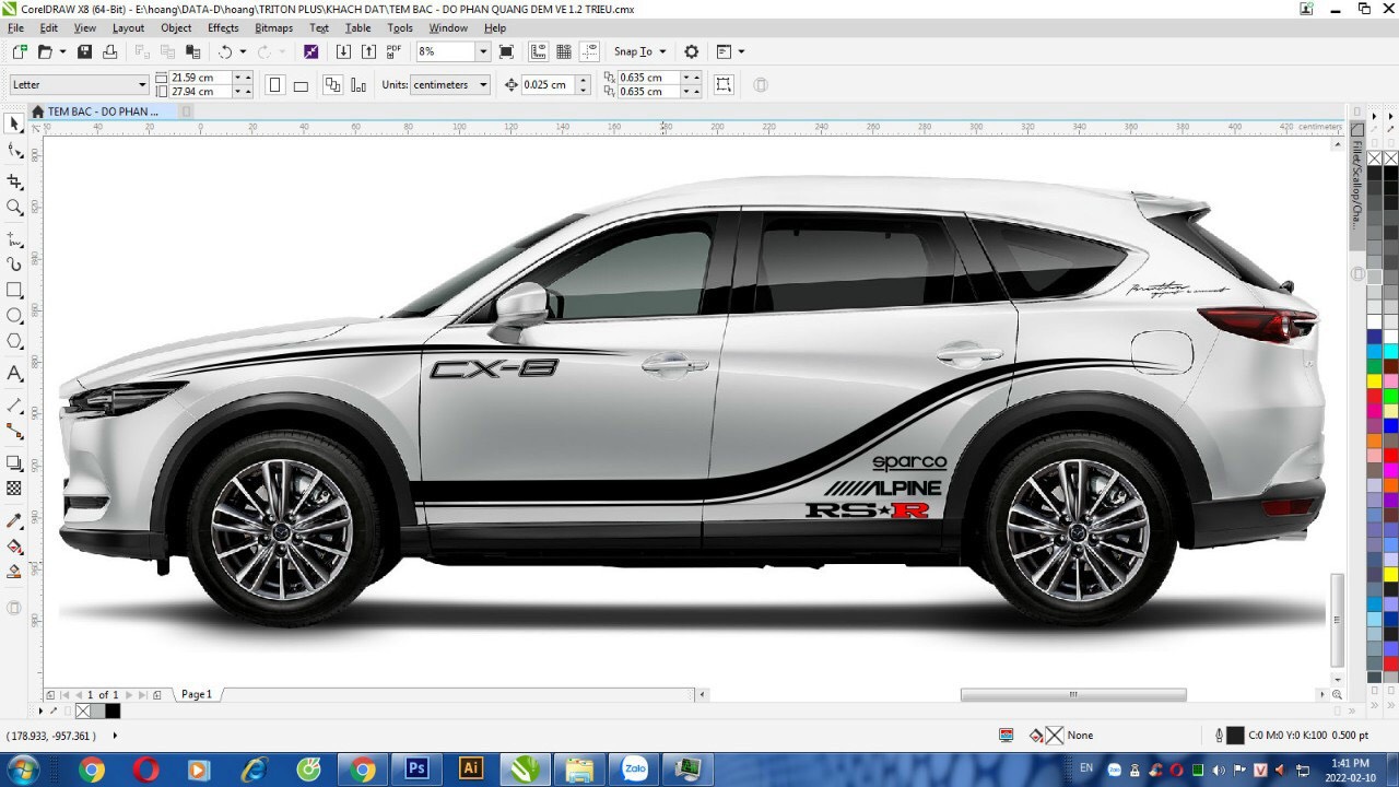 Decal tem dán xe Mazda CX8