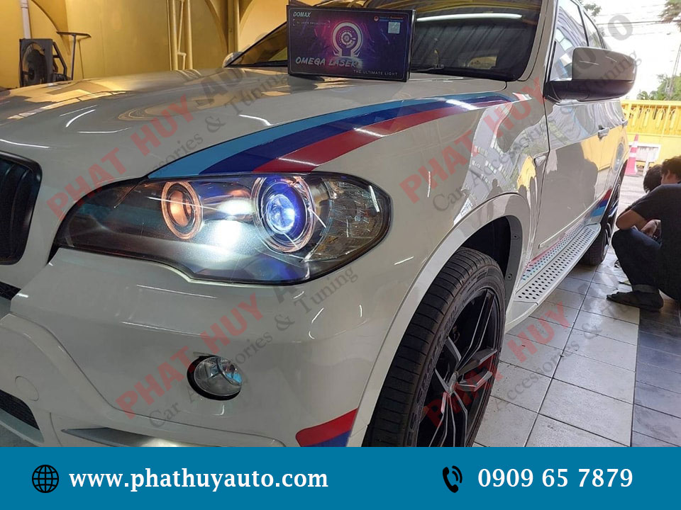 Độ Bi Laser Omega Domax cho BMW X5