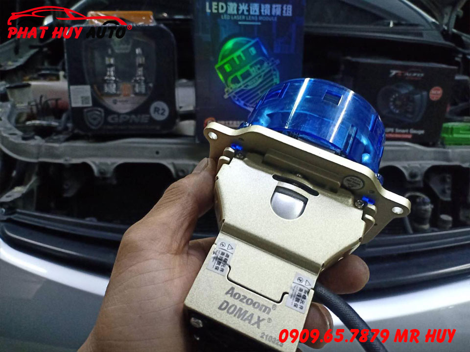 Độ Bi LED Domax Omega Laser Pajero Sport