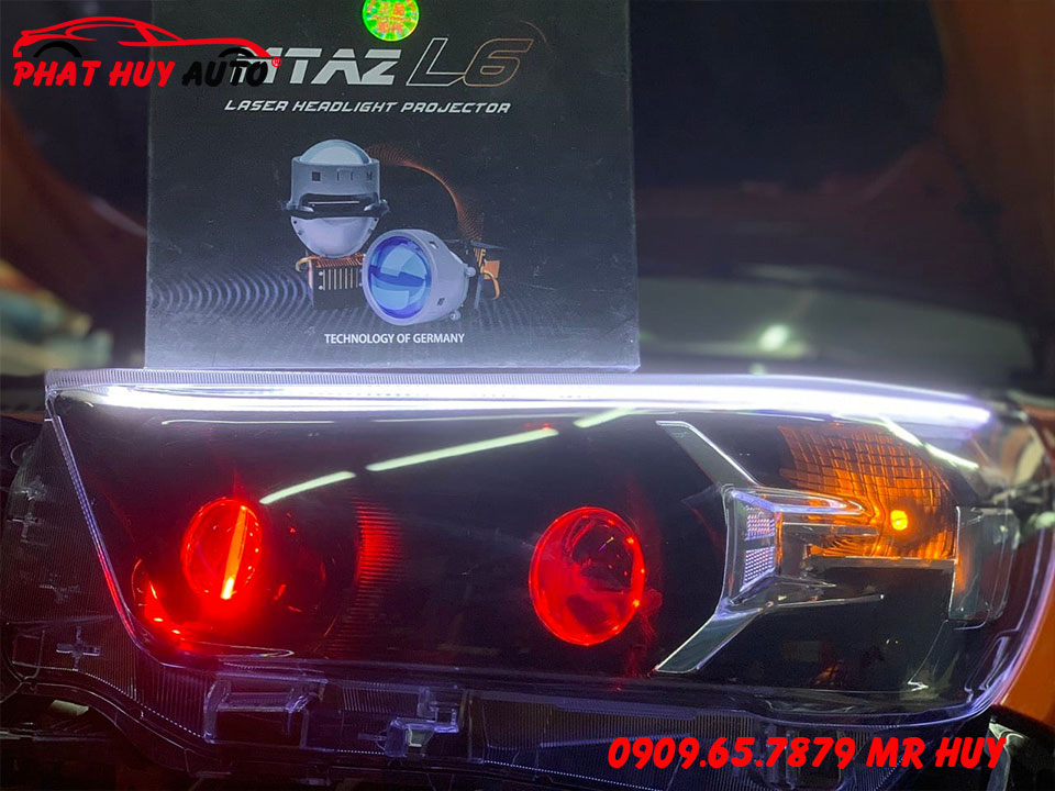 Độ Bi LED Laser Cho Hilux