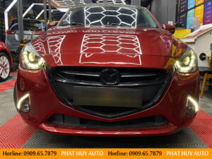Độ Bi led Lion King xe Mazda 2