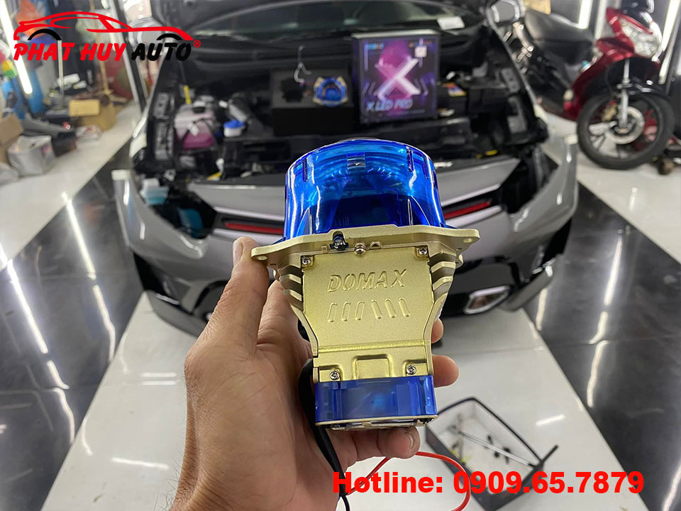 Độ Bi X-Led Pro Domax xe Kia Morning 2022