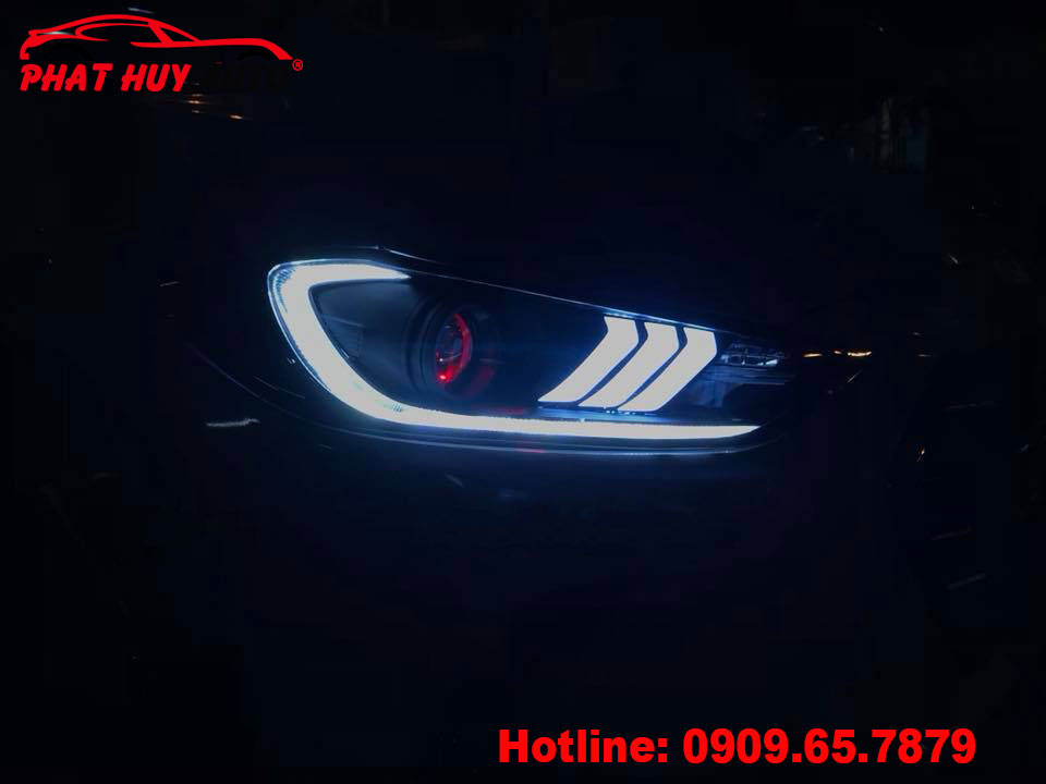 Độ cụm đèn pha Elantra 2017