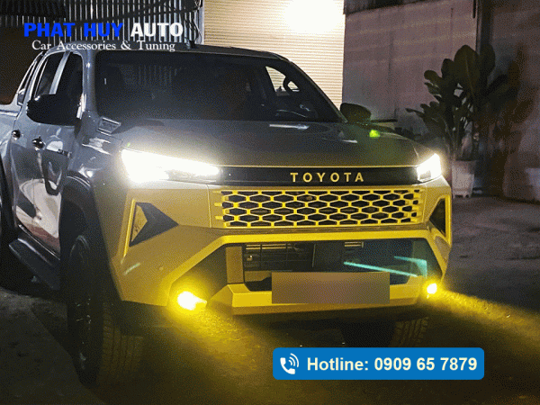 Độ đèn bi gầm Hilux 2026