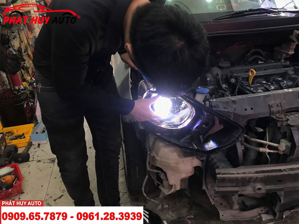 Độ đèn Bi led Accent 2012