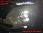 Độ đèn Bi LED Domax Omega Laser Hyundai Santafe