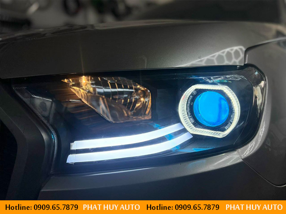 Độ Đèn bi LED Ford Ranger