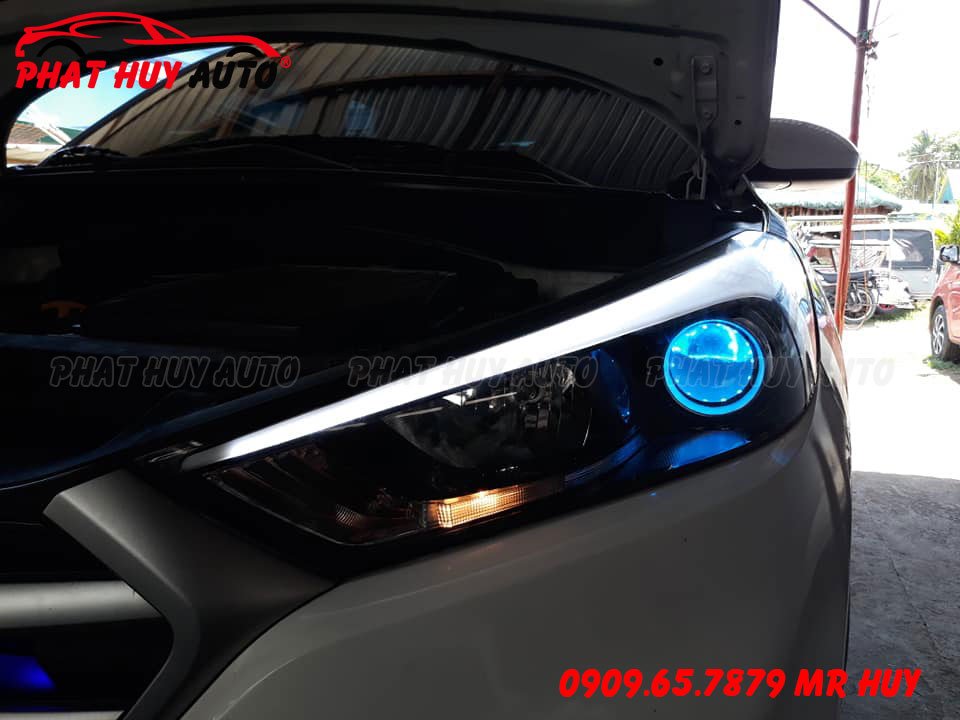 Độ đèn bi led Tucson 2018
