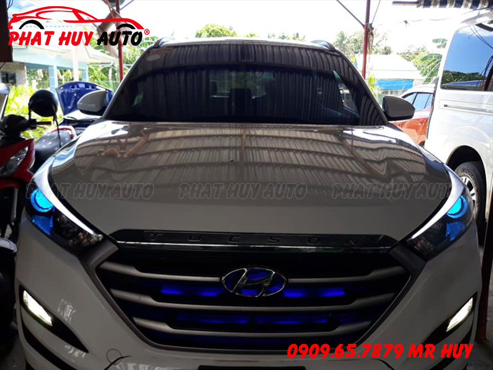 Độ đèn bi led Tucson 2018