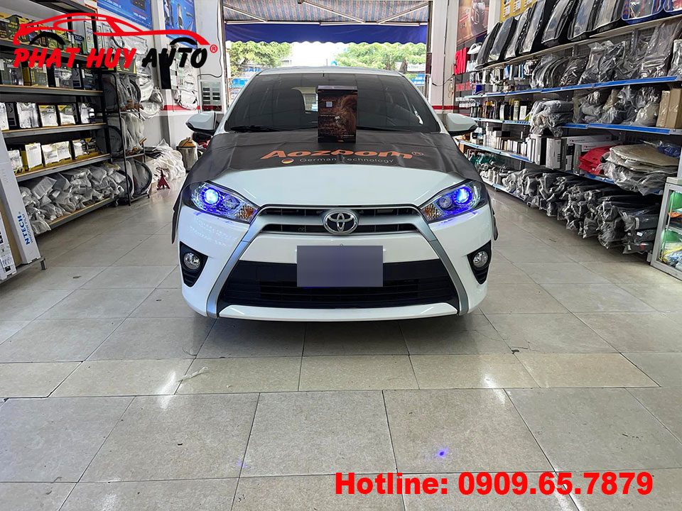 Độ đèn bi led xe Yaris 2016
