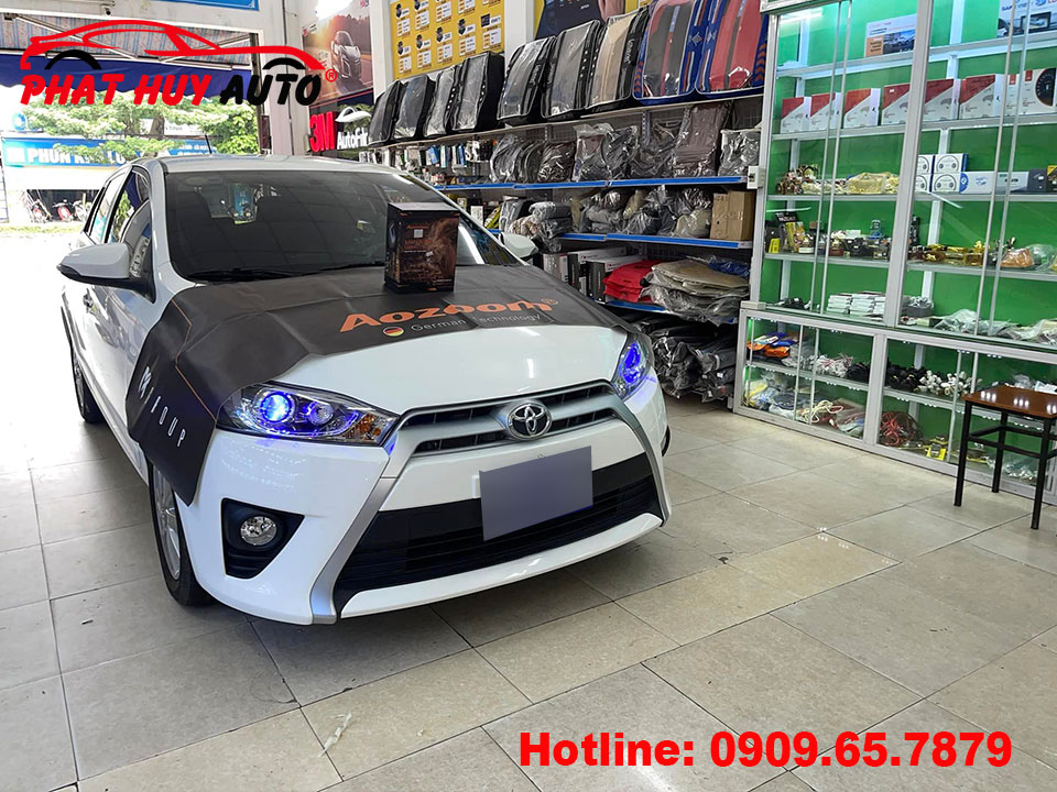 Độ đèn bi led xe Yaris 2016