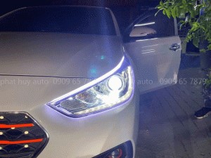 Độ đèn Led mí Hyundai Accent