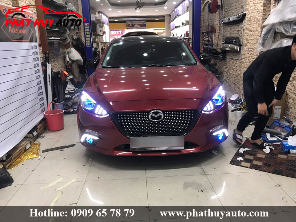 Độ đèn pha Mazda 3 2017