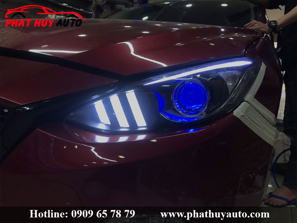 Độ đèn pha Mazda 3 2017