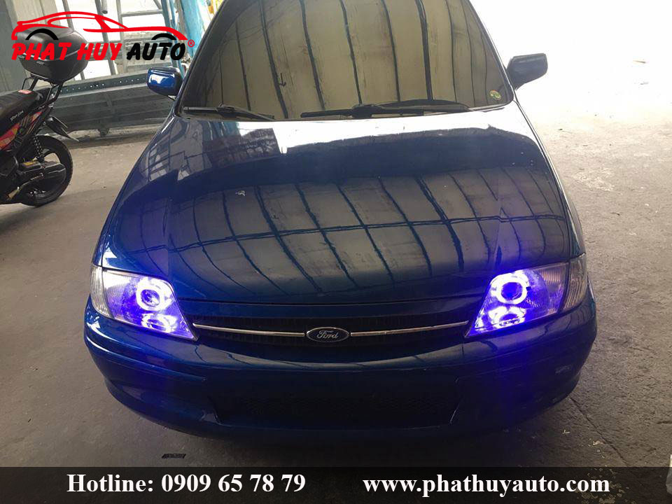 Độ đèn pha xe Ford Laser