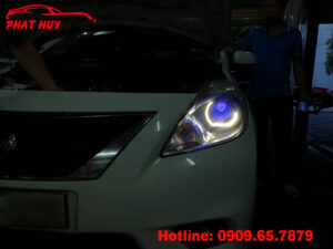 Độ đèn pha xe Nissan Sunny