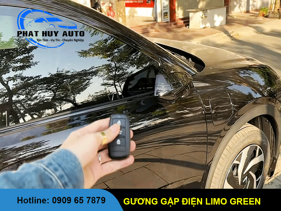 Độ gương gập điện Limo Green