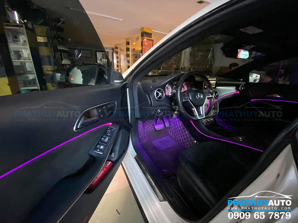 Độ LED nội thất Mercedes CLA250