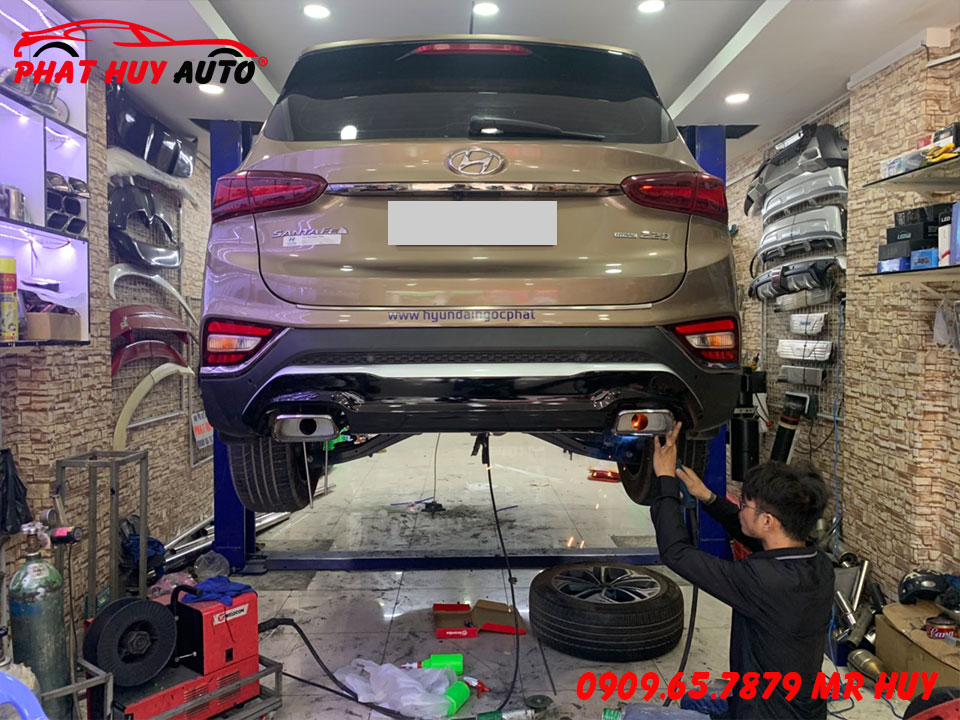 Độ pô ô tô Hyundai Santafe