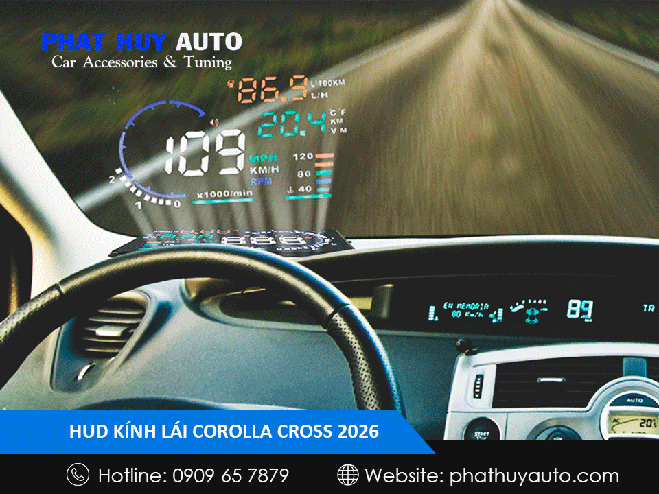 Hud kính lái Corolla Cross 2026