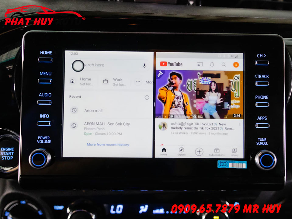 Lắp Android Box cho Toyota Hilux