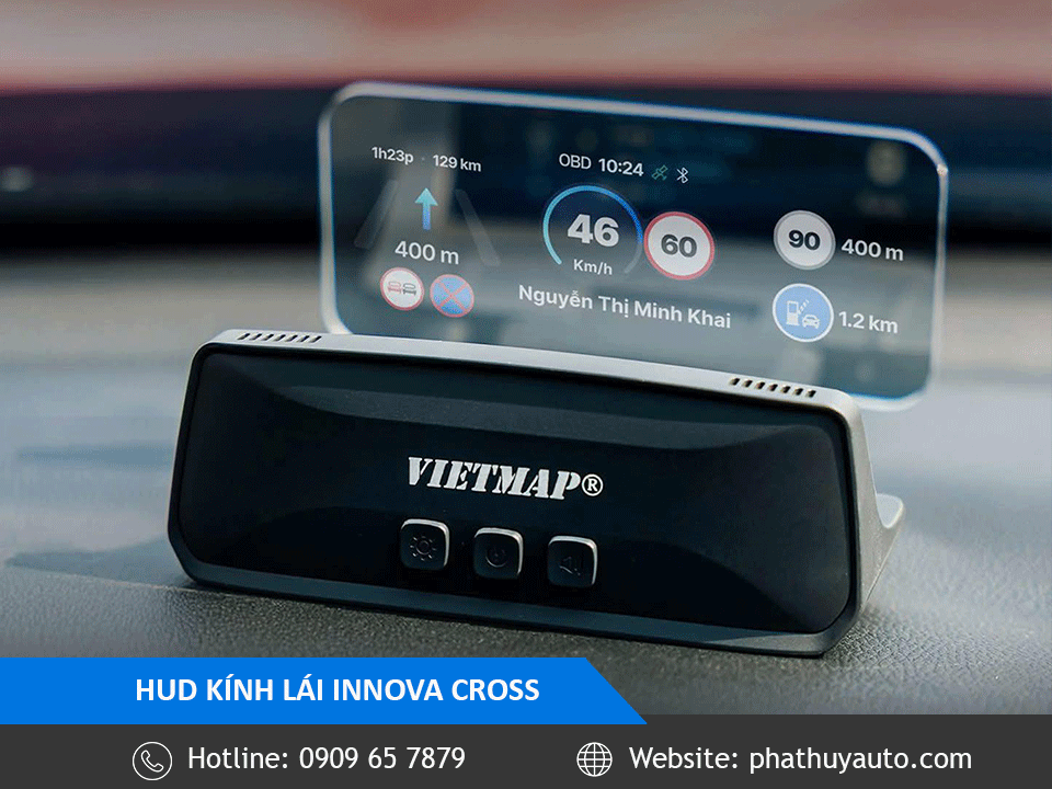 Lắp Hud kính lái Innova Cross