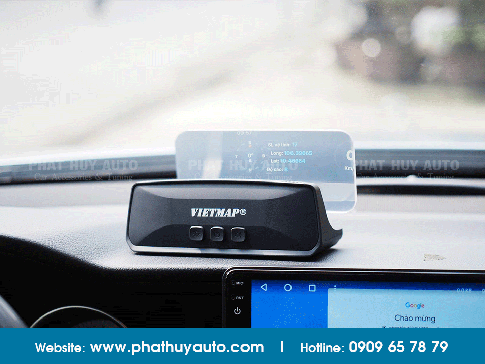 Lắp HUD kính lái Limo Green