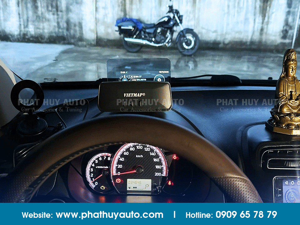 Lắp HUD kính lái Limo Green