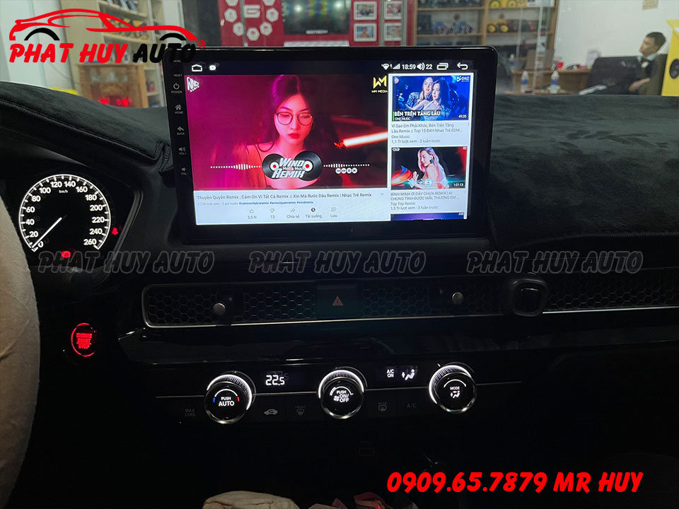 Lắp màn hình android Civic 2022