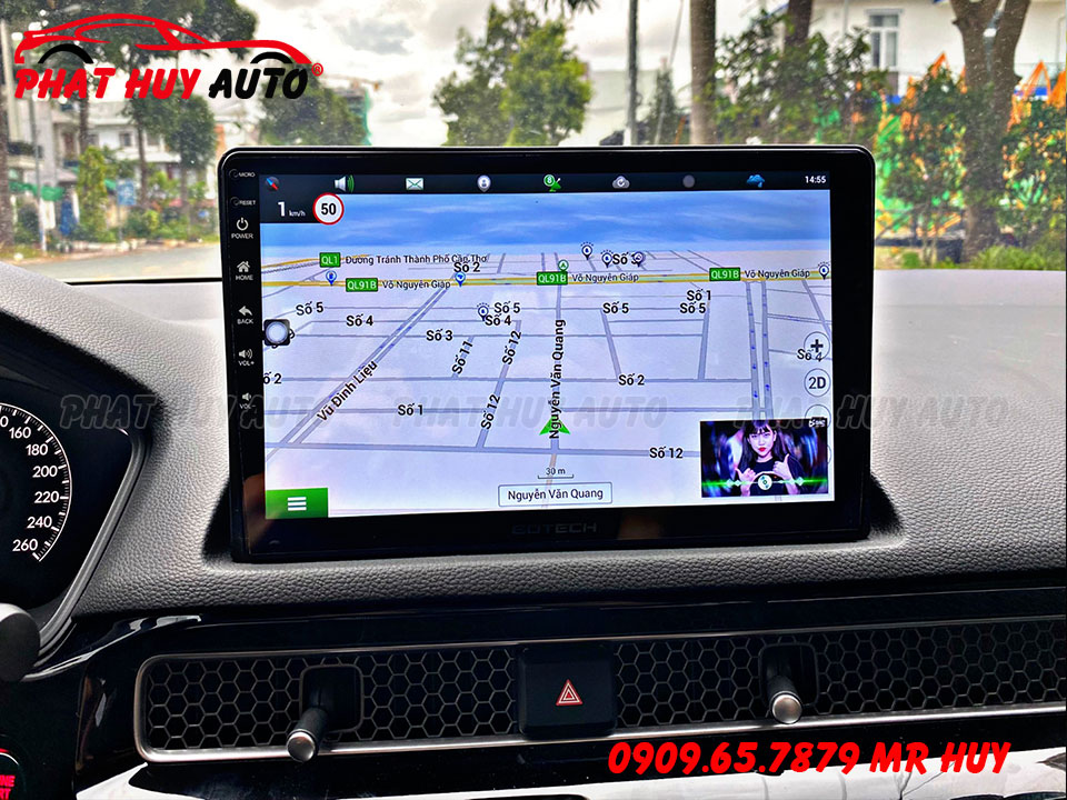 Lắp màn hình android Civic 2022