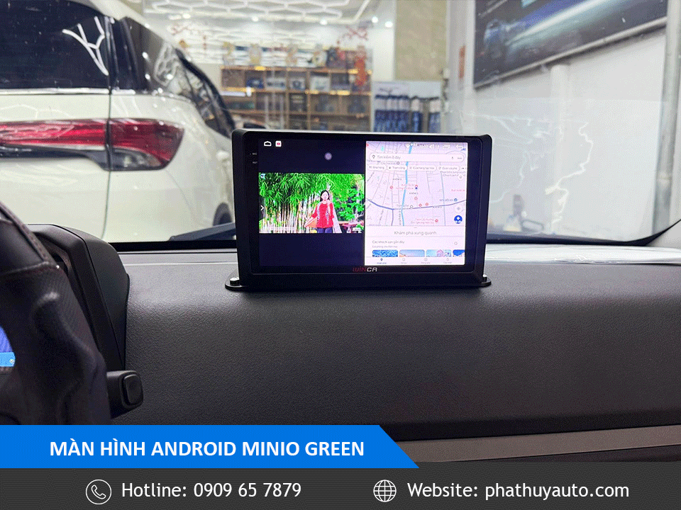 Màn hình android xe Minio Green