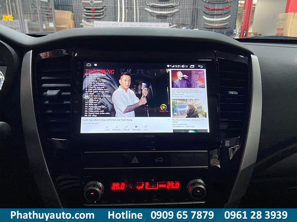 Màn hình DVD android Pajero Sport