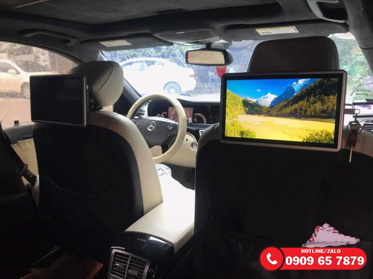 Màn hình gối đầu mercedes s550