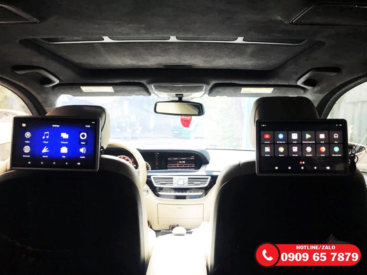 Màn hình gối đầu mercedes s550