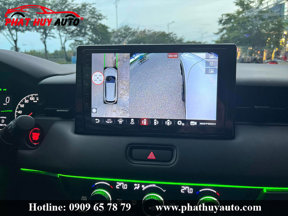 Màn hình Gotech liền camera 360 Honda HRV 2022