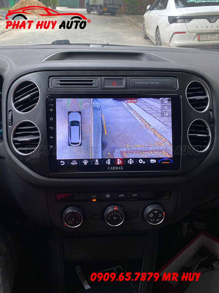 Màn hình liền camera 360 xe Tiguan