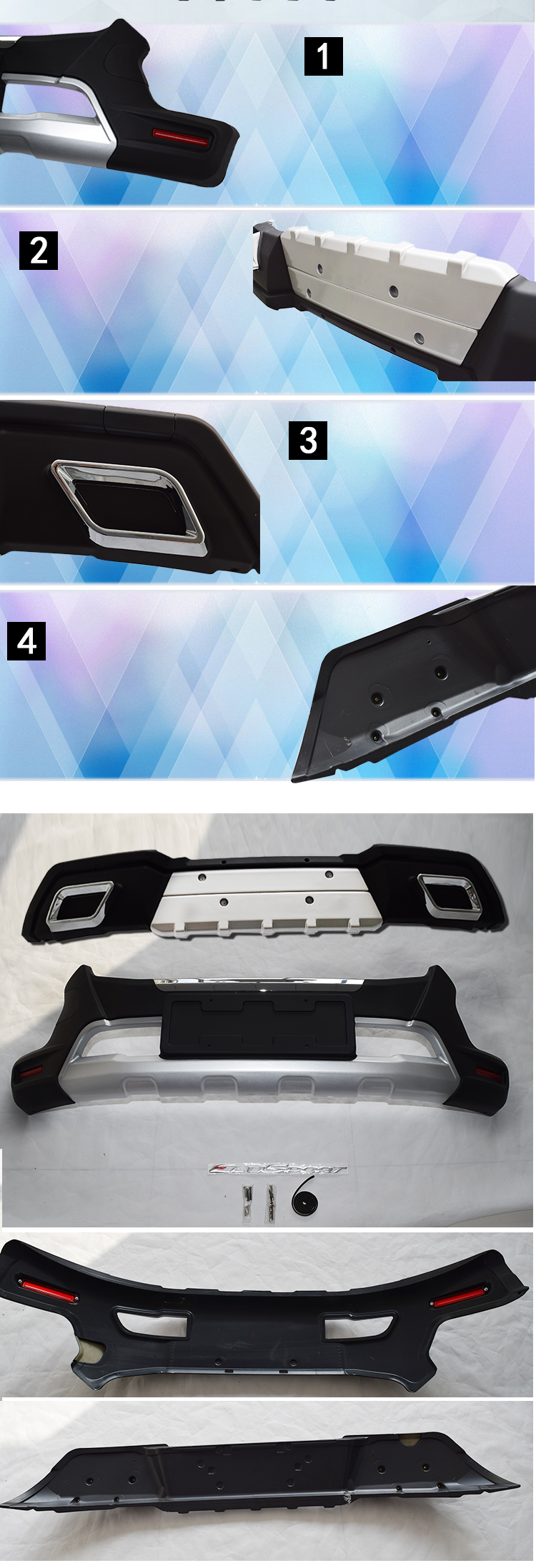 Ốp cản trước sau Ford Ecosport