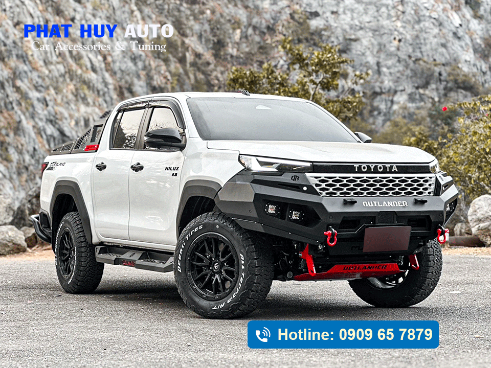 Ốp cản trước sau Hilux 2026