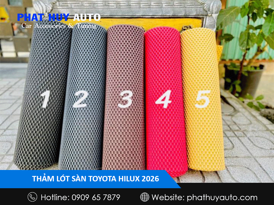 Thảm lót sàn Toyota Hilux 2026